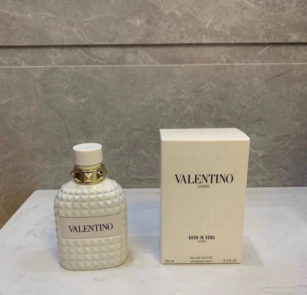Valentino Uomo Born In Roma Ivory Eau De Toilette Spray for Men - 3.4 oz