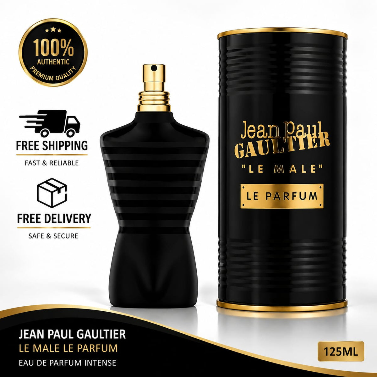 Jean Paul Gaultier Le Male Le Parfum Eau De Parfum Intense Spray for Men - 4.2 oz