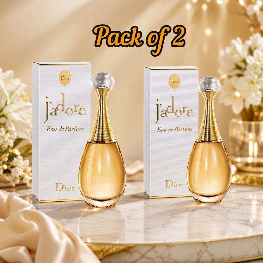 Dior J'adore Eau De Parfum Spray for Women - Pack of 2 (3.4 oz /